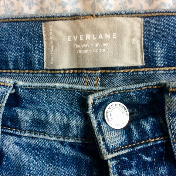 NWOT Everlane Way-High Jean Distressed Blue Wash! - Picture 12 of 16